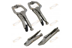 4 pc 4" & 5" PLIER MINI CARBON STEEL LOCKING PLIER SET